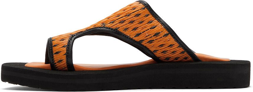 Tokyo James Yellow Raffia Sandals - Picture 3