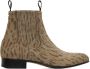 TOM FORD Beige Leopard Chelsea Boots - Thumbnail 1
