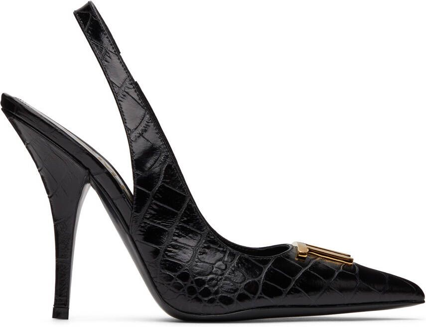 TOM FORD Black Croc Heels