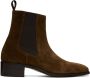 TOM FORD Brown Leather Chelsea Boots - Thumbnail 1