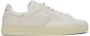 TOM FORD Off-White Grained Leather Warwick Sneakers - Thumbnail 1