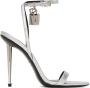 TOM FORD Silver Padlock Pointy Naked Sandals - Thumbnail 1