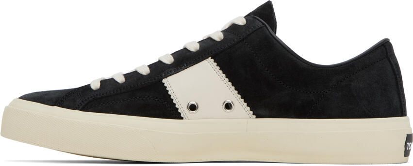TOM FORD Black & Off-White Cambridge Sneakers - Picture 3