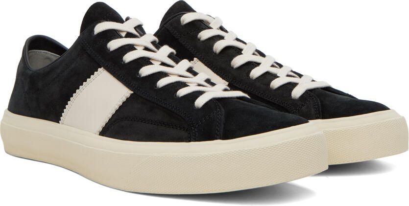 TOM FORD Black & Off-White Cambridge Sneakers - Picture 2