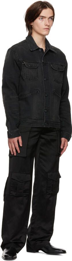 TOM FORD Black Croc-Embossed Boots - Picture 4