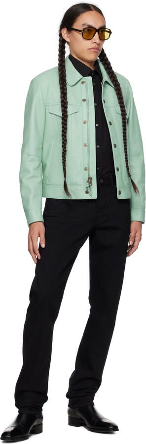 TOM FORD Black Elkan Burnished Chelsea Boots - Picture 4