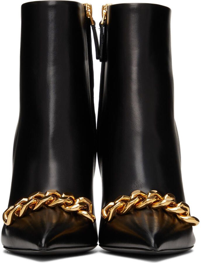 TOM FORD Black Iconic Chain Boots - Picture 2