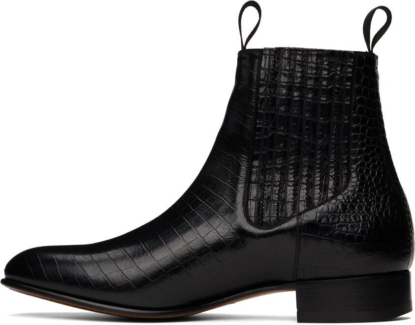 TOM FORD Black Kurt Chelsea Boots - Picture 3