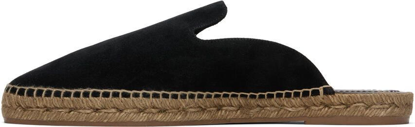 TOM FORD Black Leather Espadrilles - Picture 3
