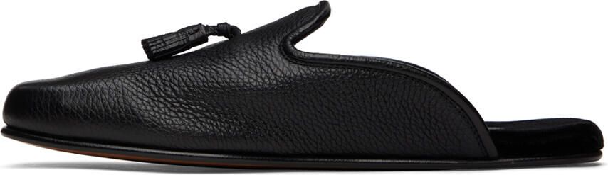 TOM FORD Black Leather Loafers - Picture 4