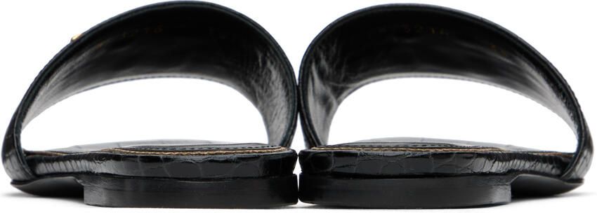 TOM FORD Black Croc Sandals - Picture 2
