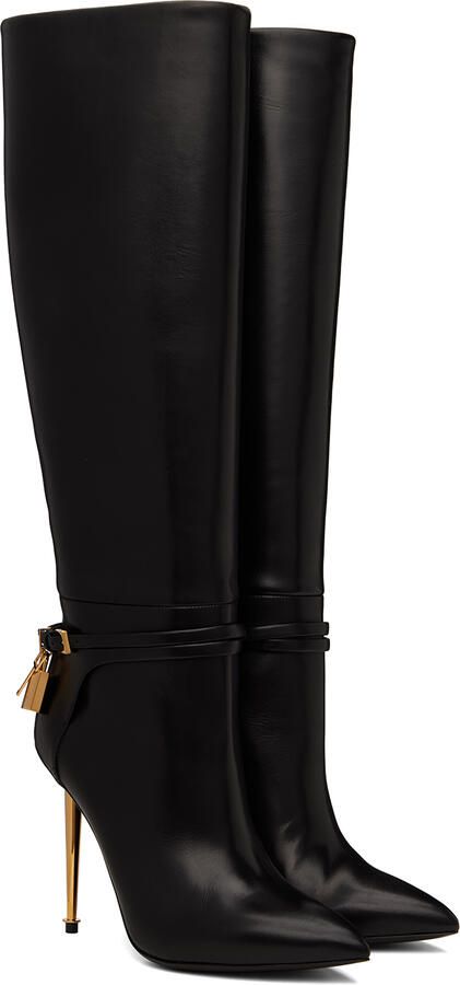 TOM FORD Black Padlock Boots