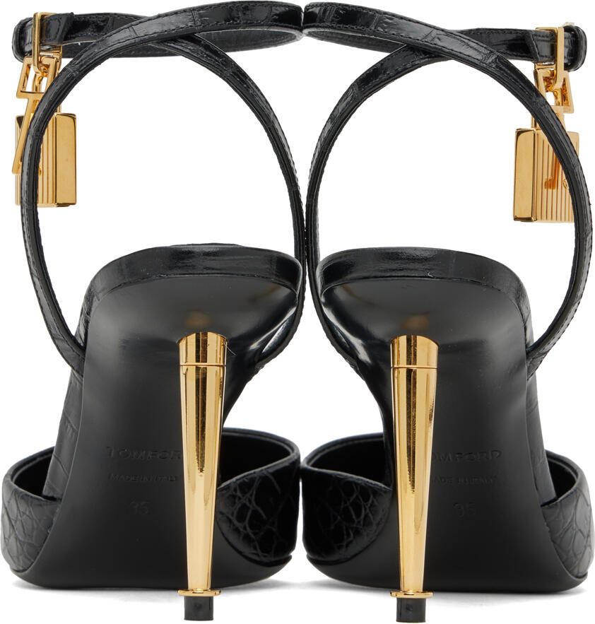 TOM FORD Black Padlock Heels