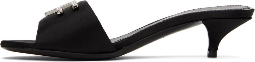 TOM FORD Black Satin Mules - Picture 3