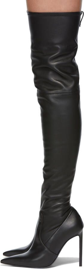 TOM FORD Black T Screw Over-The-Knee Boots - Picture 3