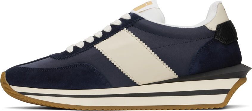 TOM FORD Blue James Sneakers - Picture 3