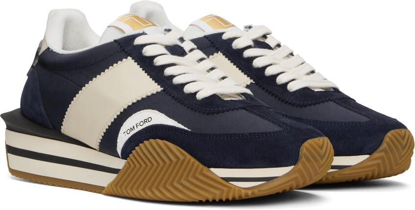 TOM FORD Blue James Sneakers - Picture 2