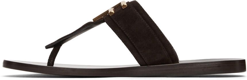 TOM FORD Brown Brighton Sandals - Picture 4