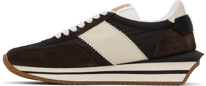 TOM FORD Brown James Sneakers - Picture 3
