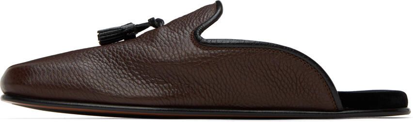 TOM FORD Brown Tassel Loafers - Picture 3