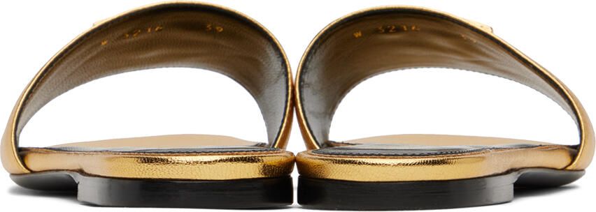TOM FORD Gold Metallic Slides