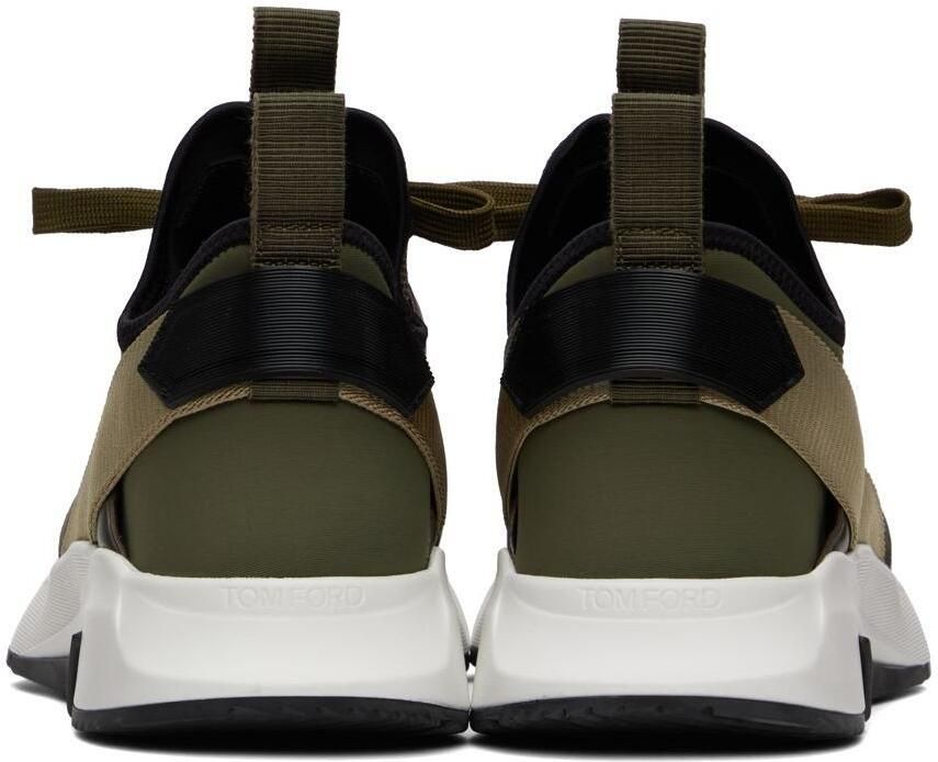 TOM FORD Khaki Jago Low-Top Sneakers