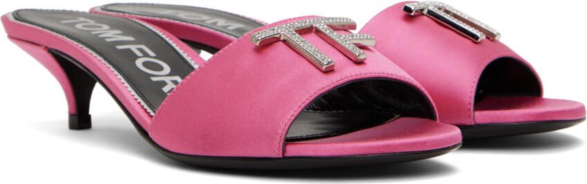 TOM FORD Pink Kitten Heeled Mules - Picture 3