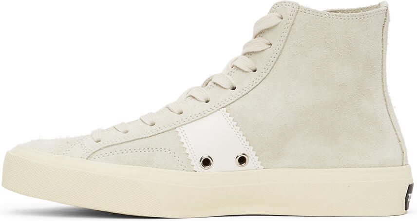 TOM FORD Taupe Cambridge High-Top Sneakers - Picture 2