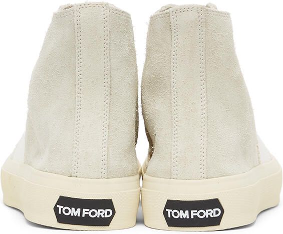 TOM FORD Taupe Cambridge High-Top Sneakers - Picture 4