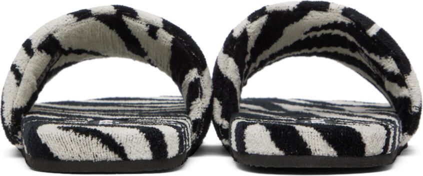 TOM FORD White & Black Harrison Slippers