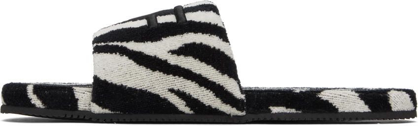TOM FORD White & Black Harrison Slippers - Picture 3