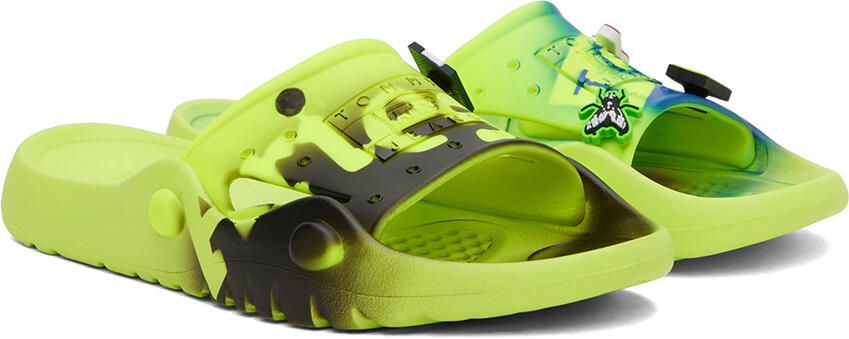 Tommy Jeans Yellow Aries Edition Heritage Slides - Picture 3