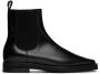 Totême Black Leather Ankle Boots - Thumbnail 1