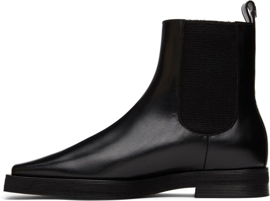 Totême Black Leather Ankle Boots - Picture 3