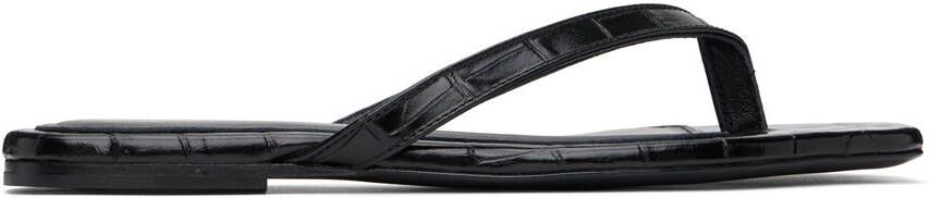 TOTEME Black 'The Flip-Flop' Flat Sandals