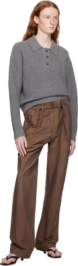 TOTEME Black 'The Flip-Flop' Heeled Sandals