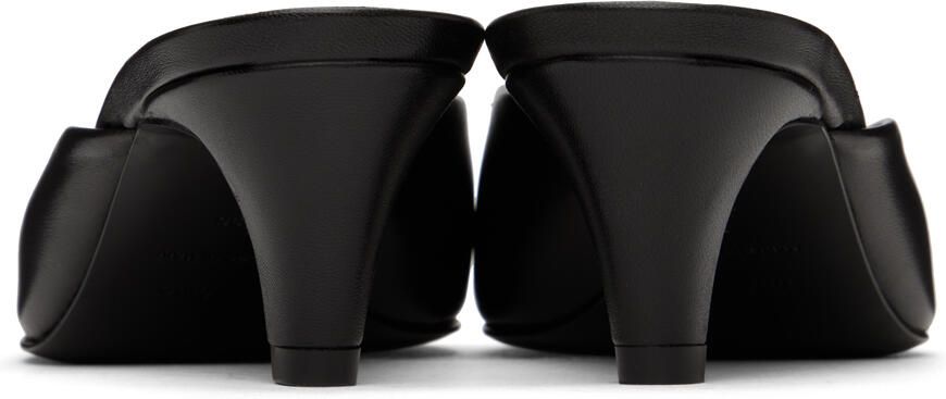 TOTEME Black 'The Leather Mule' Heels