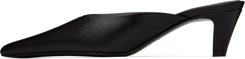 TOTEME Black 'The Leather Mule' Heels - Picture 4