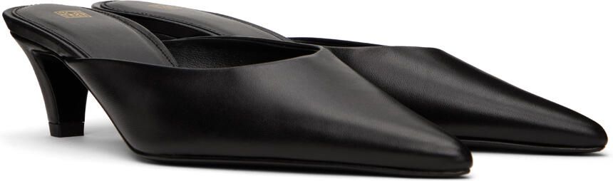TOTEME Black 'The Leather Mule' Heels - Picture 3