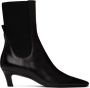Totême Black Mid Heel Ankle Boots - Thumbnail 1