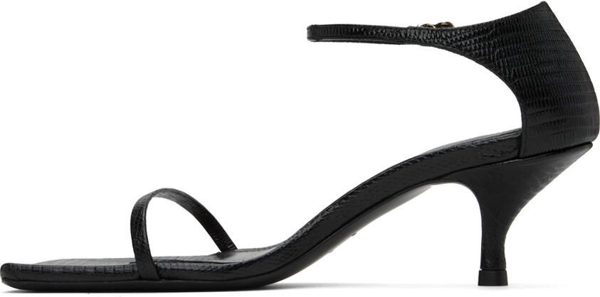 TOTEME Black 'The Strappy' Heeled Sandals - Picture 3