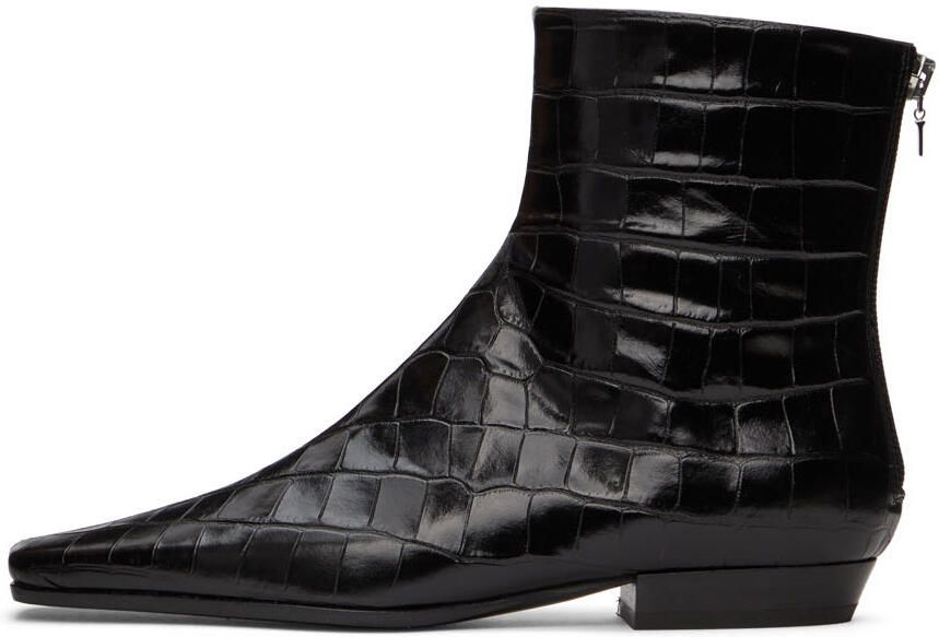Totême Black Western Ankle Boots - Picture 3