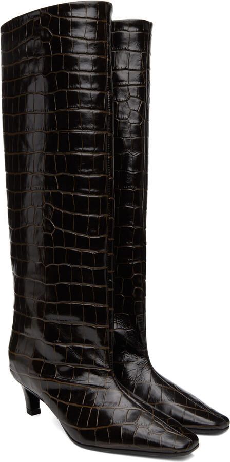 Totême Brown 'The Wide Shaft' Boots - Picture 3