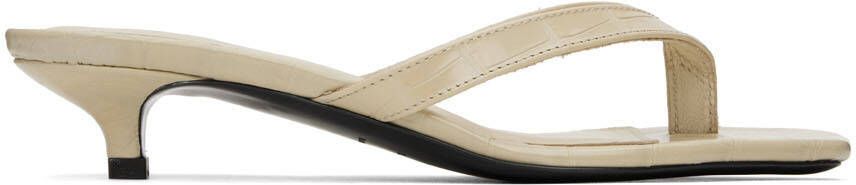 Totême Off-White 'The Flip-Flop' Heeled Sandals