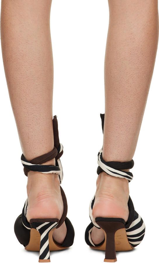 Ugo Paulon Black & Brown Yuri 2 Heeled Sandals - Picture 2