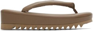 UNDERCOVER Beige Leather Flip Flops