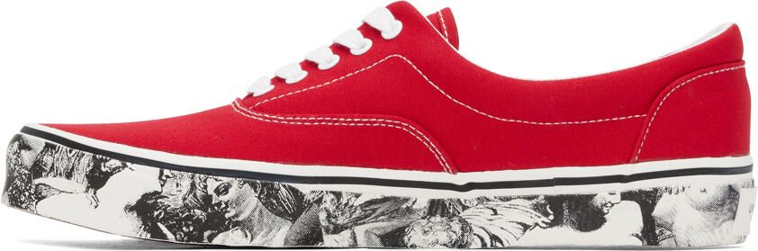 UNDERCOVER Red Printed Sneakers - Picture 4