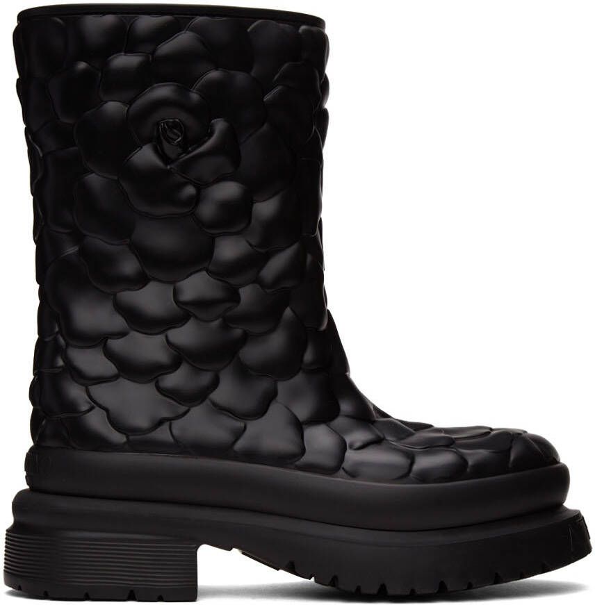 Valentino Garavani Black 03 Rose Edition Atelier Short Boots