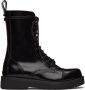 Valentino Garavani Black Camden Combat Boots - Thumbnail 1