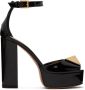 Valentino Garavani Black One Stud 120 Platform Heeled Sandals - Thumbnail 1